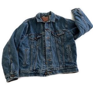 Levi's Trucker Denim Jacket with Flannel Lining Men's Small Made in USA